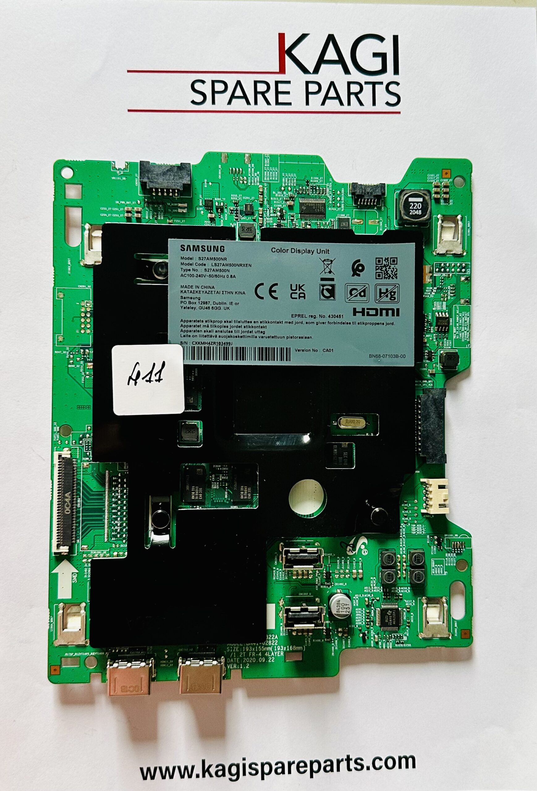 MAIN SAMSUNG BN68-07103B MODEL LS27AM500NRXEN NUOVA ORIGINALE