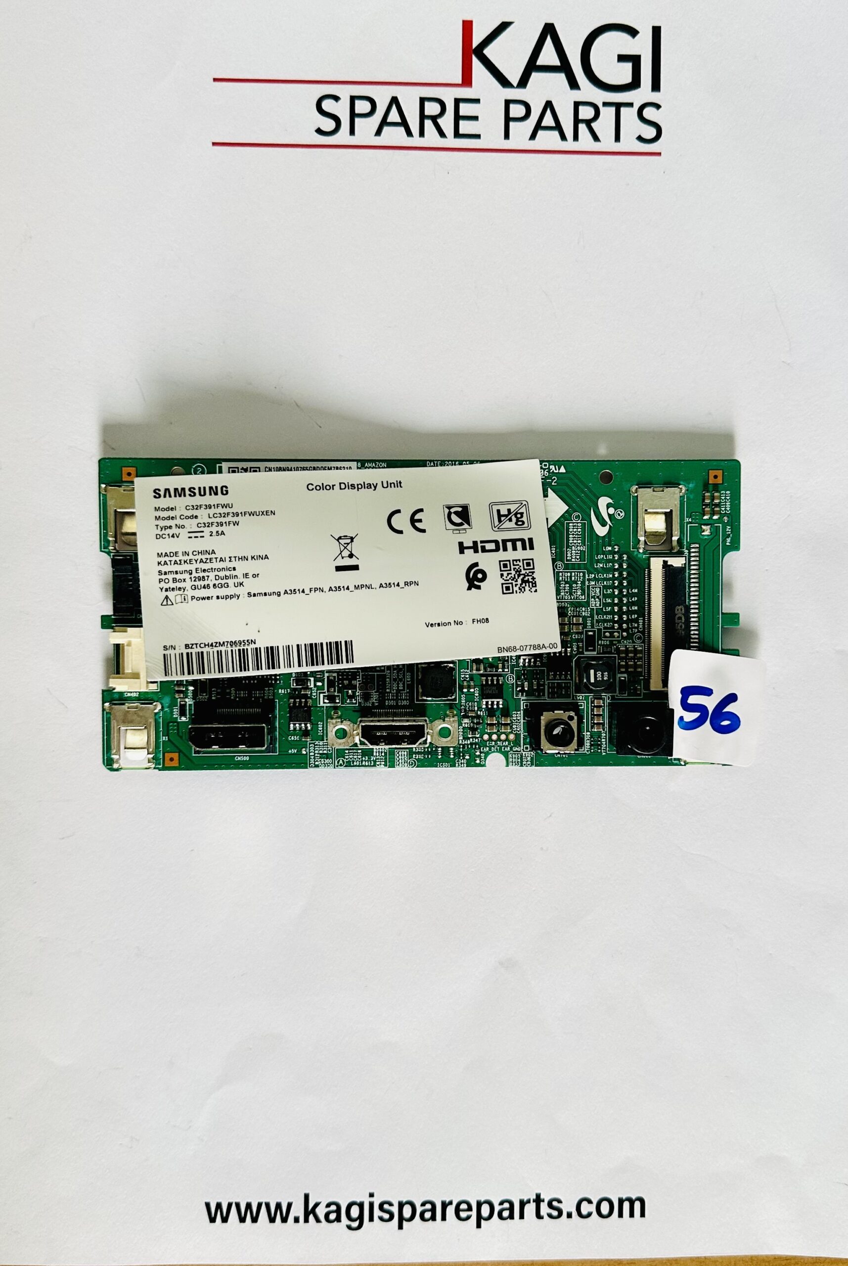 MAIN SAMSUNG BN68-07788A MODEL C32F391FWU NUOVA ORIGINALE