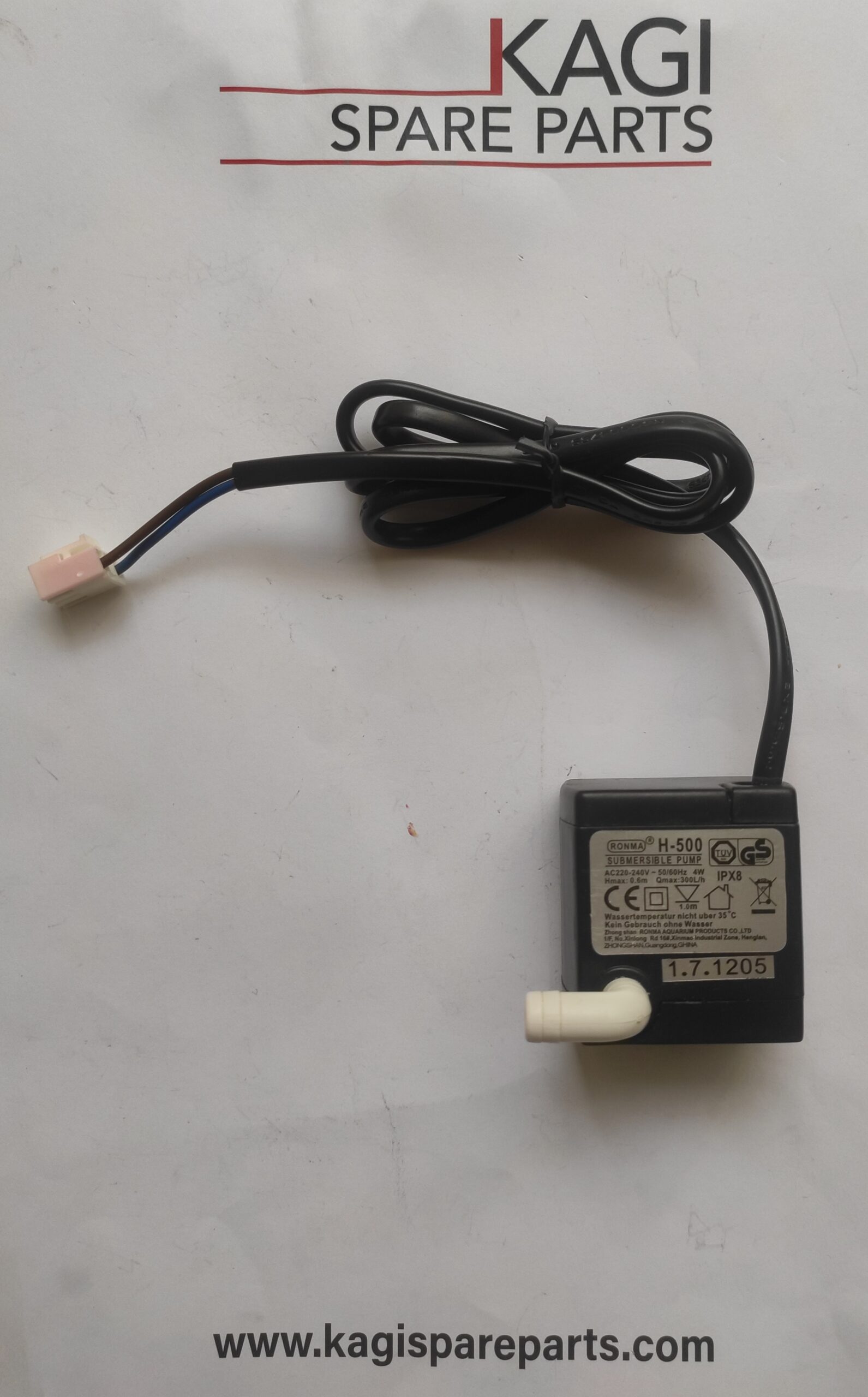 POMPA SOMMERSA H-500 AC220-240V 50/60HZ 4W