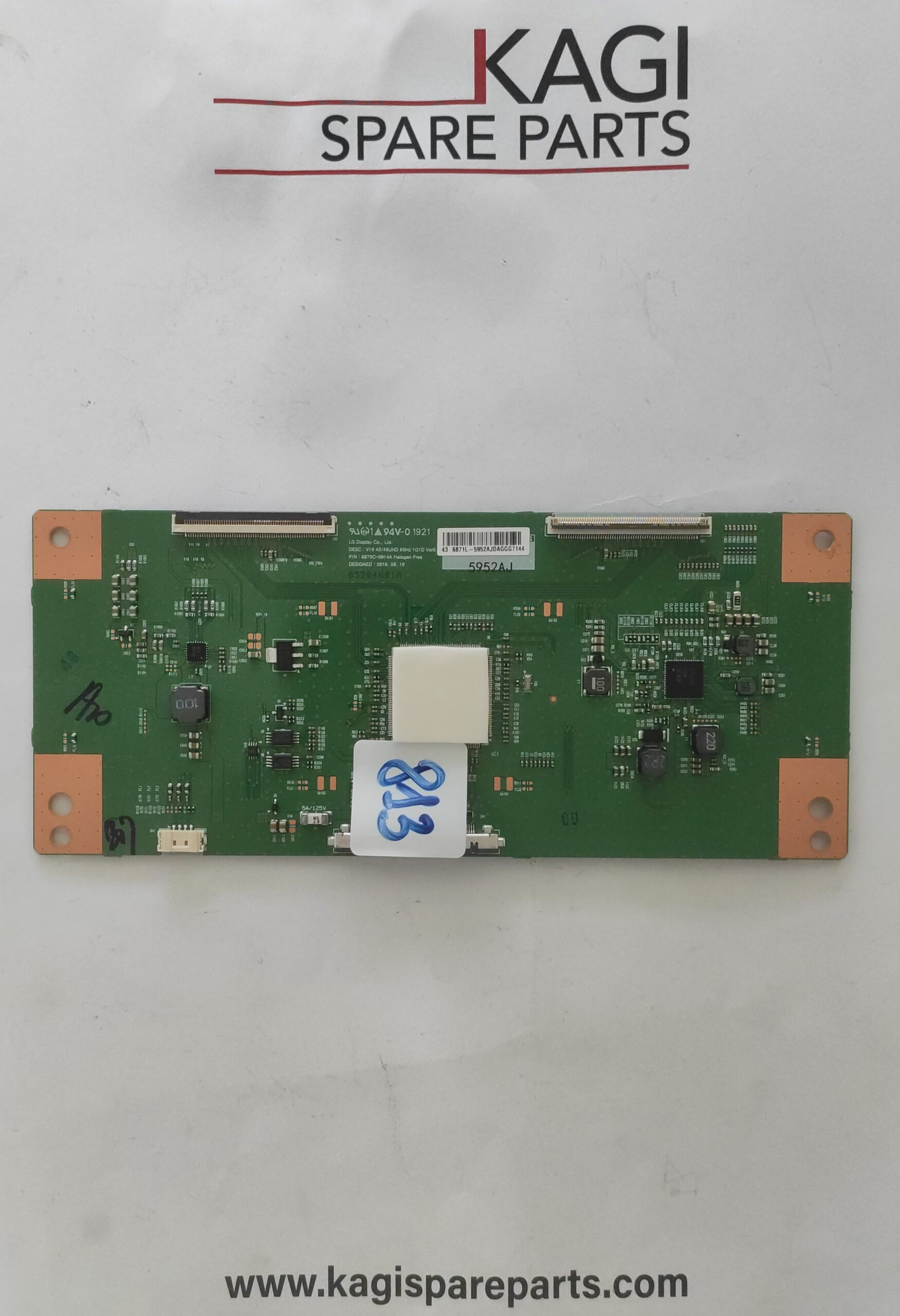 SCHEDA TCON LG TV 6870C-0814A HALOGEN FREE V19 43/49UHD 60HZ 1G1D VER 0.7 5952AJ NUOVA ORIGINALE
