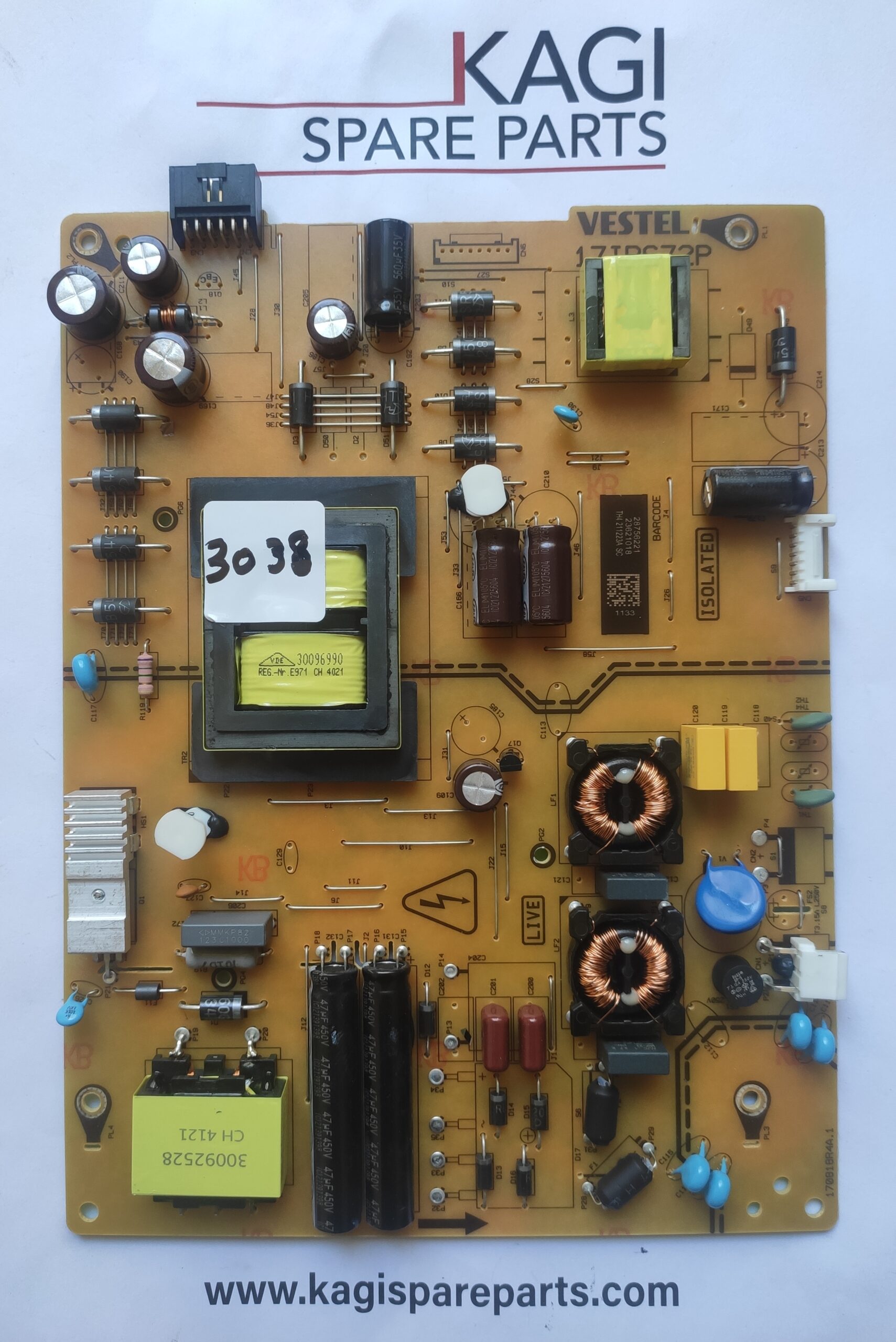 SCHEDA DI ALIMENTAZIONE TV PANASONIC VESTEL 17IPS72P 23621018 MOD TX-50JX610E NUOVA ORIGINALE