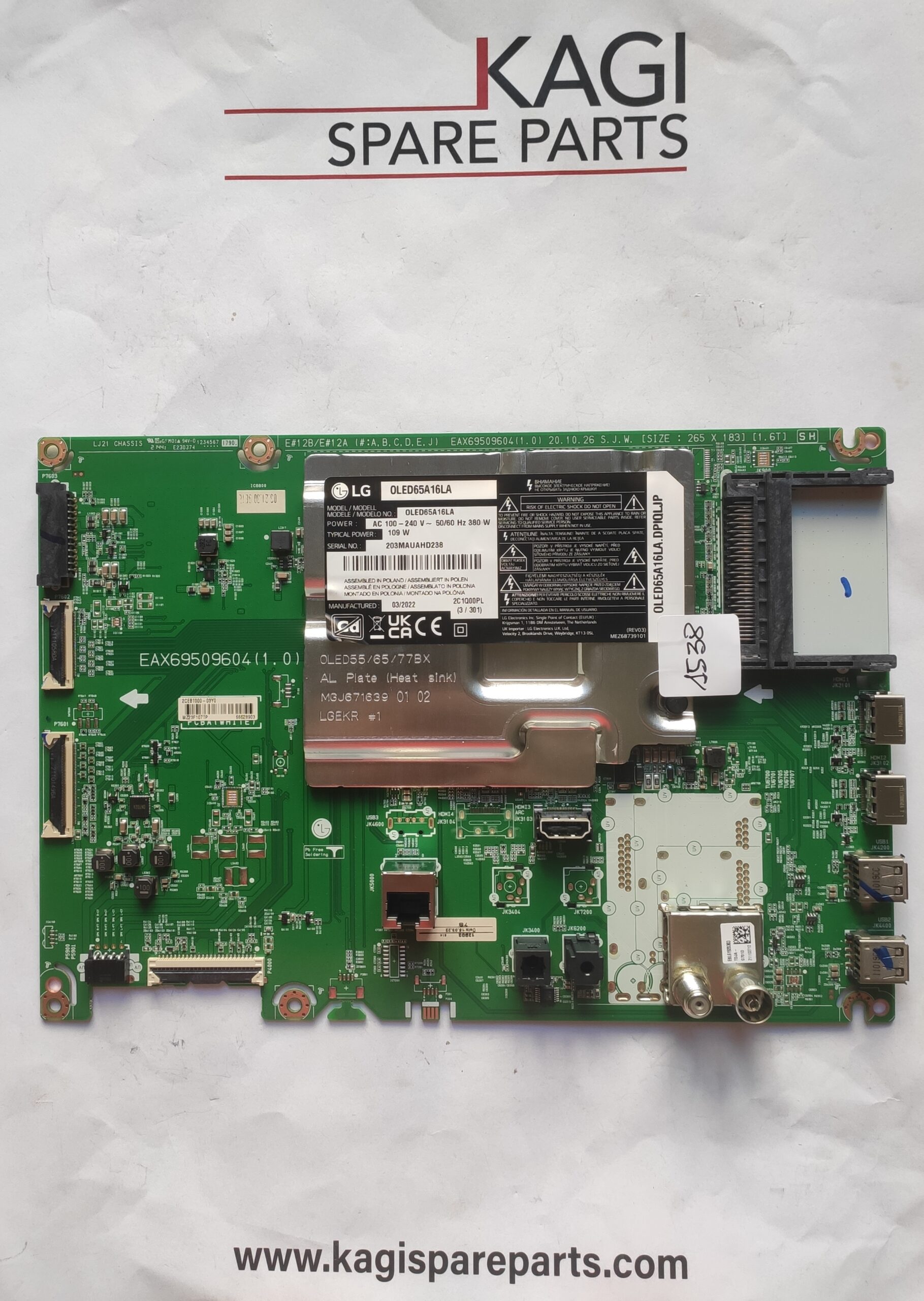 SCHEDA MAIN LG EAX69509604(1.0) MOD NO: OLED65A16LA NUOVA ORIGINALE