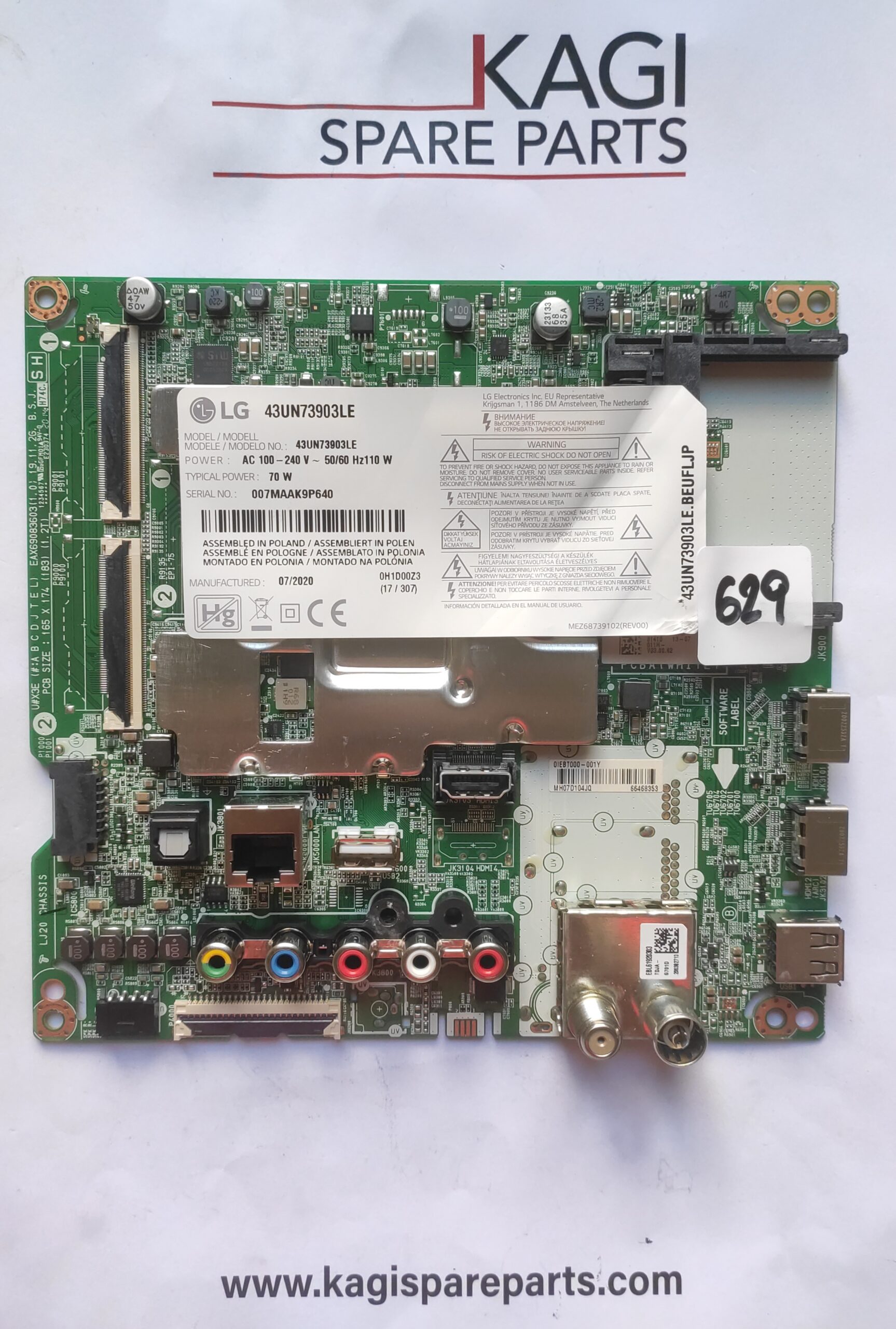 SCHEDA MAIN LG EAX69083603(1.0) MOD 43UN73903LE NUOVA ORIGINALE