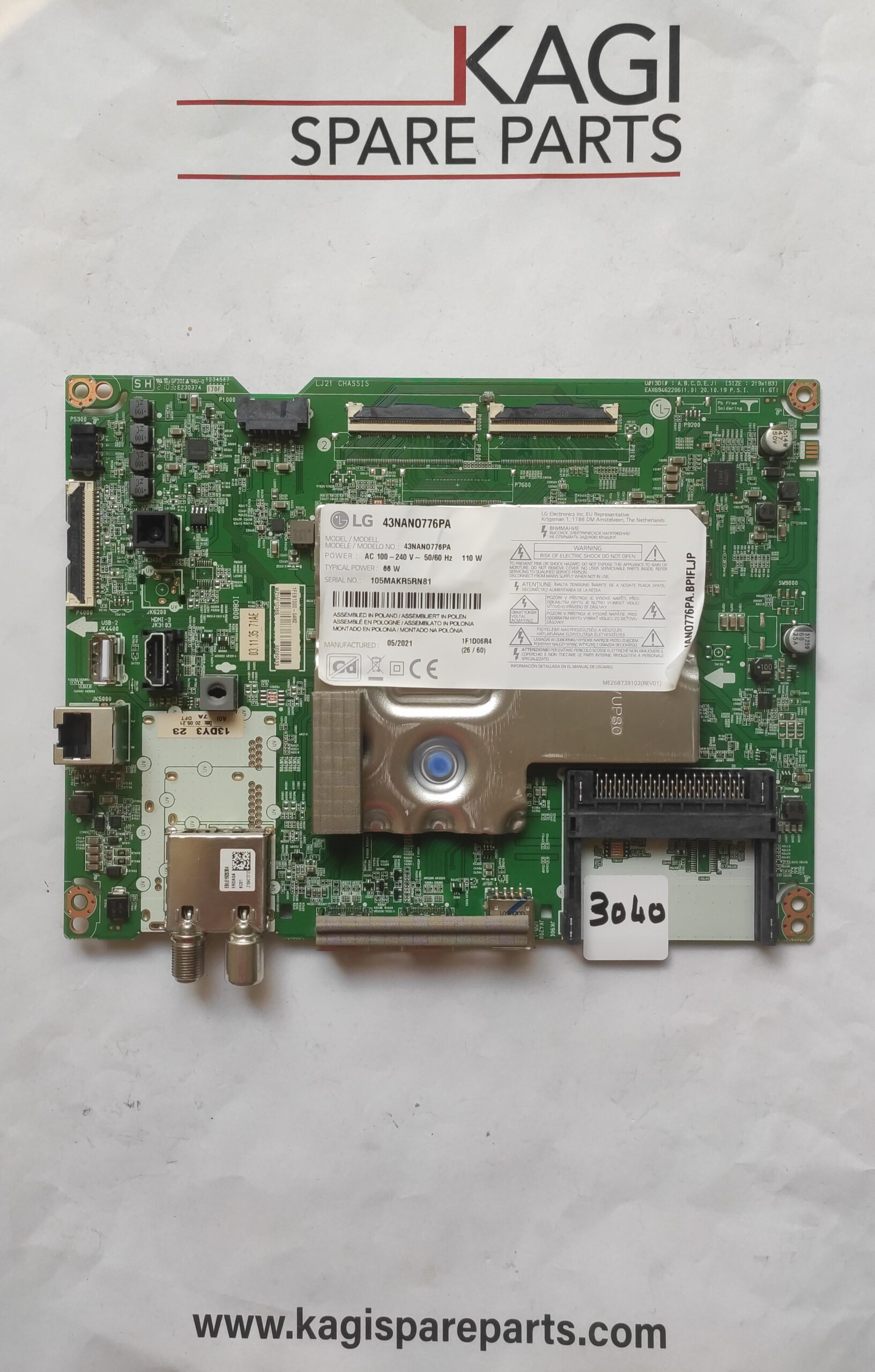 SCHEDA MAIN LG EAX69462206(1.0) MOD 43NAN0776PA NUOVA ORIGINALE