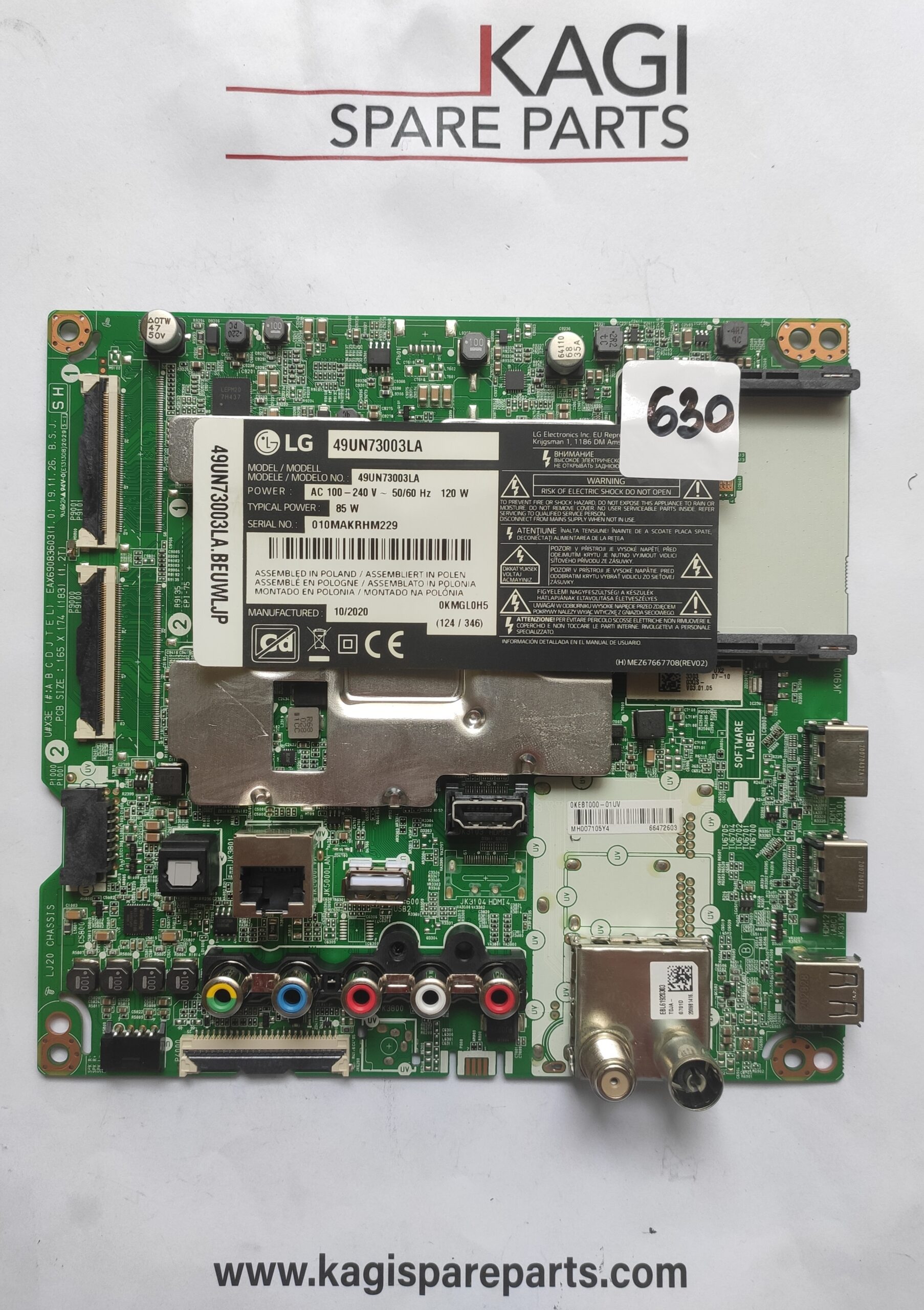 SCHEDA MAIN LG EAX69083603(1.0) MOD 49UN73003LA NUOVA ORIGINALE