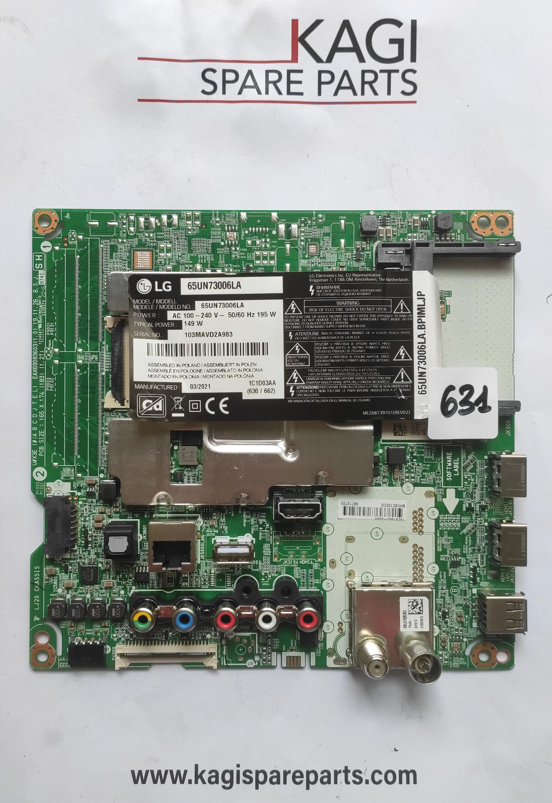 SCHEDA MAIN LG EAX69083603(1.0) MOD 65UN73006LA NUOVA ORIGINALE