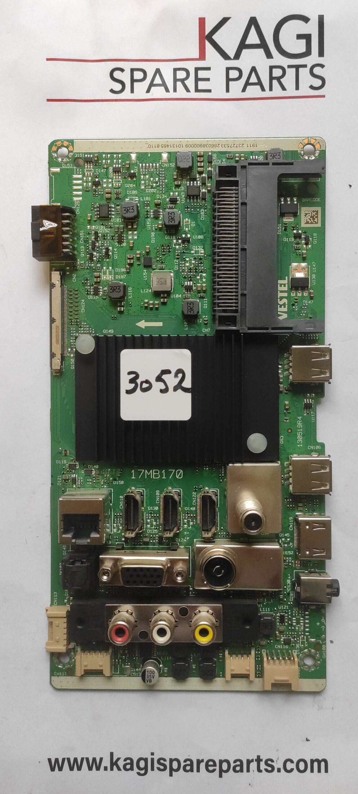 SCHEDA MAIN VESTEL PER TV TOSHIBA 17MB170 23727533 MOD 50AU4B63DA NUOVA ORIGINALE