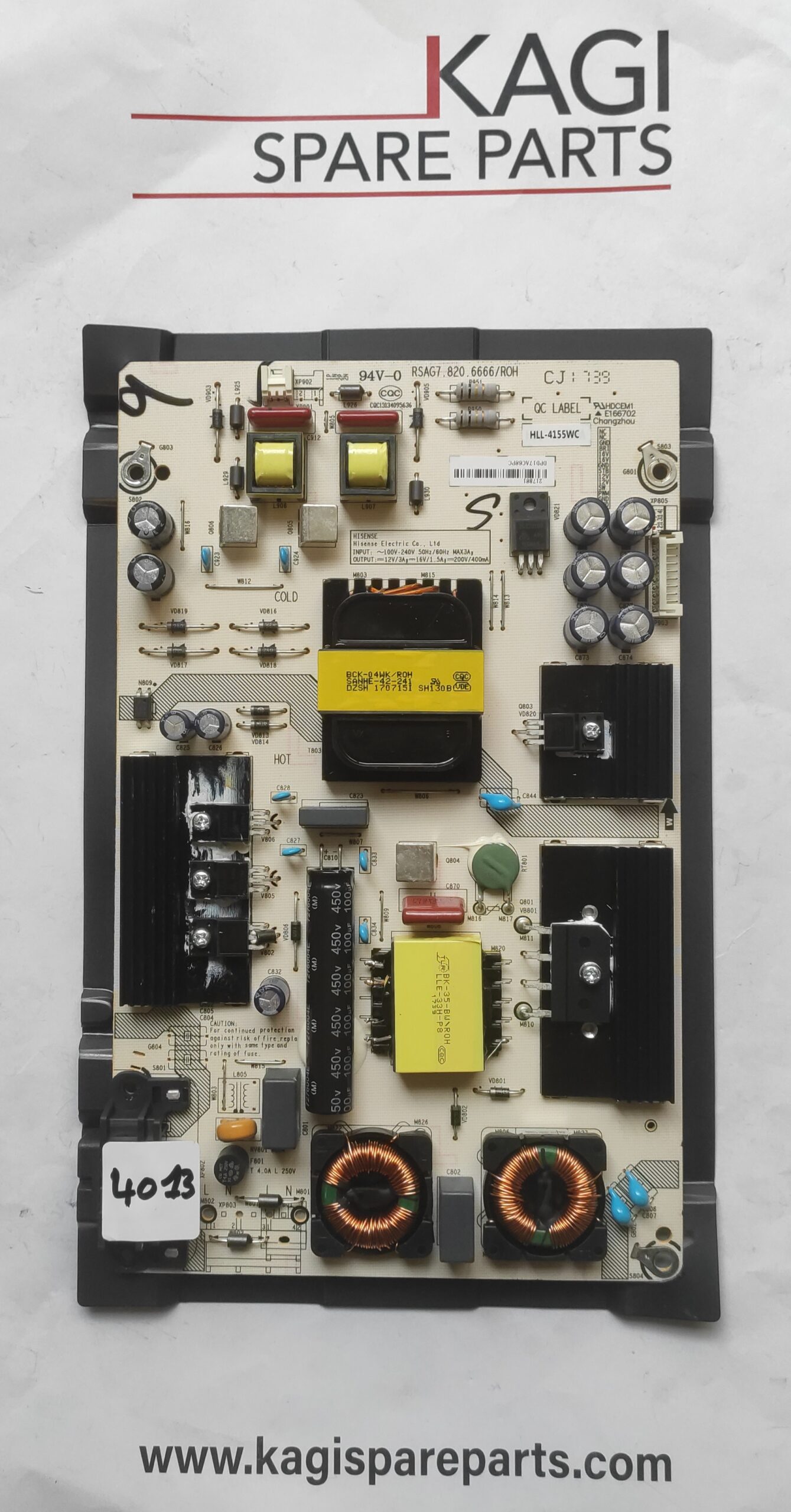 SCHEDA DI ALIMENTAZIONE PER TV HISENSE RSAG7.820.666/ROH MOD H50N5305 NUOVA ORIGINALE