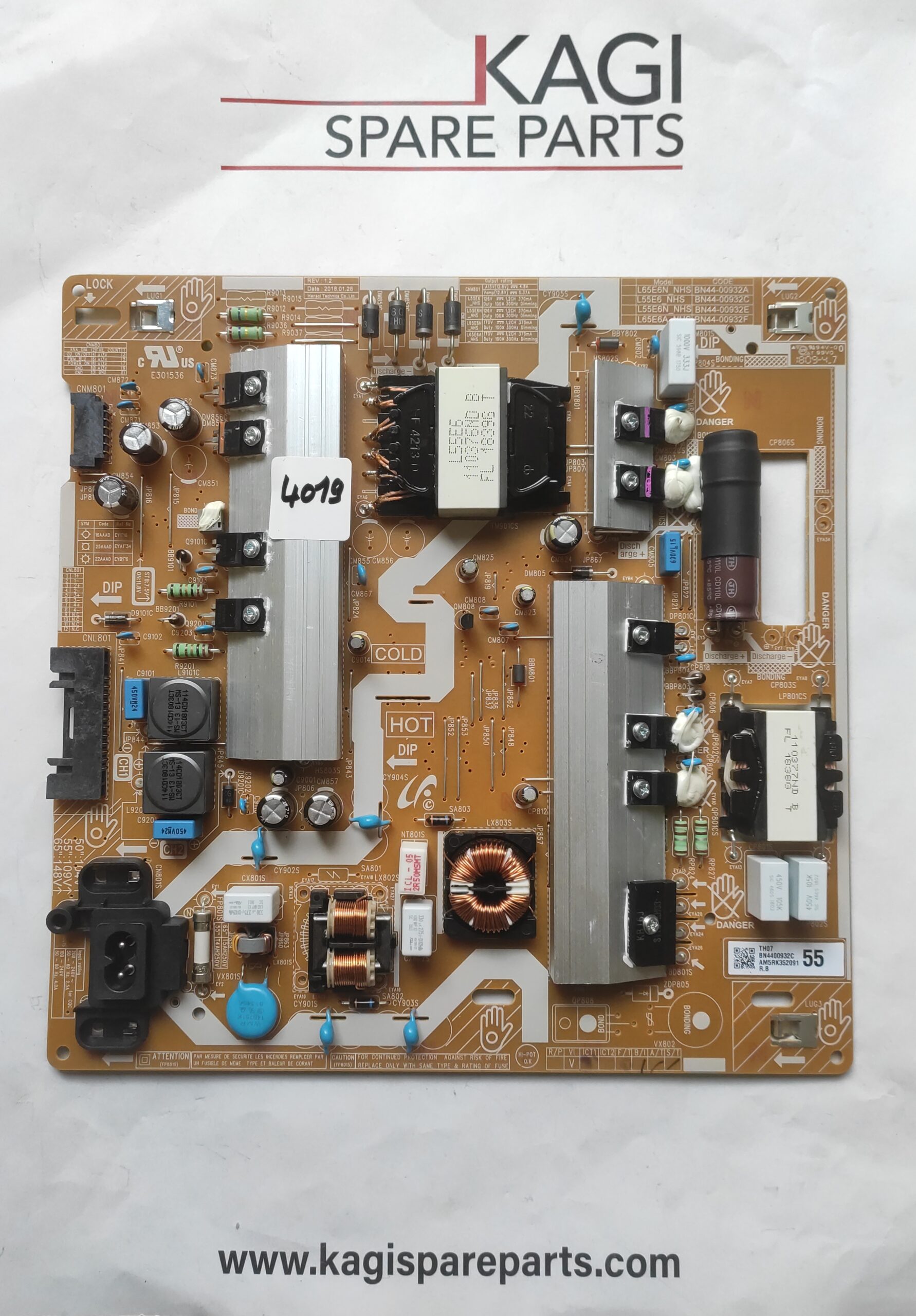 SCHEDA DI ALIMENTAZIONE PER TV SAMSUNG BN4400932C AM5RK352091 MOD UE49NU7500U NUOVA ORIGINALE