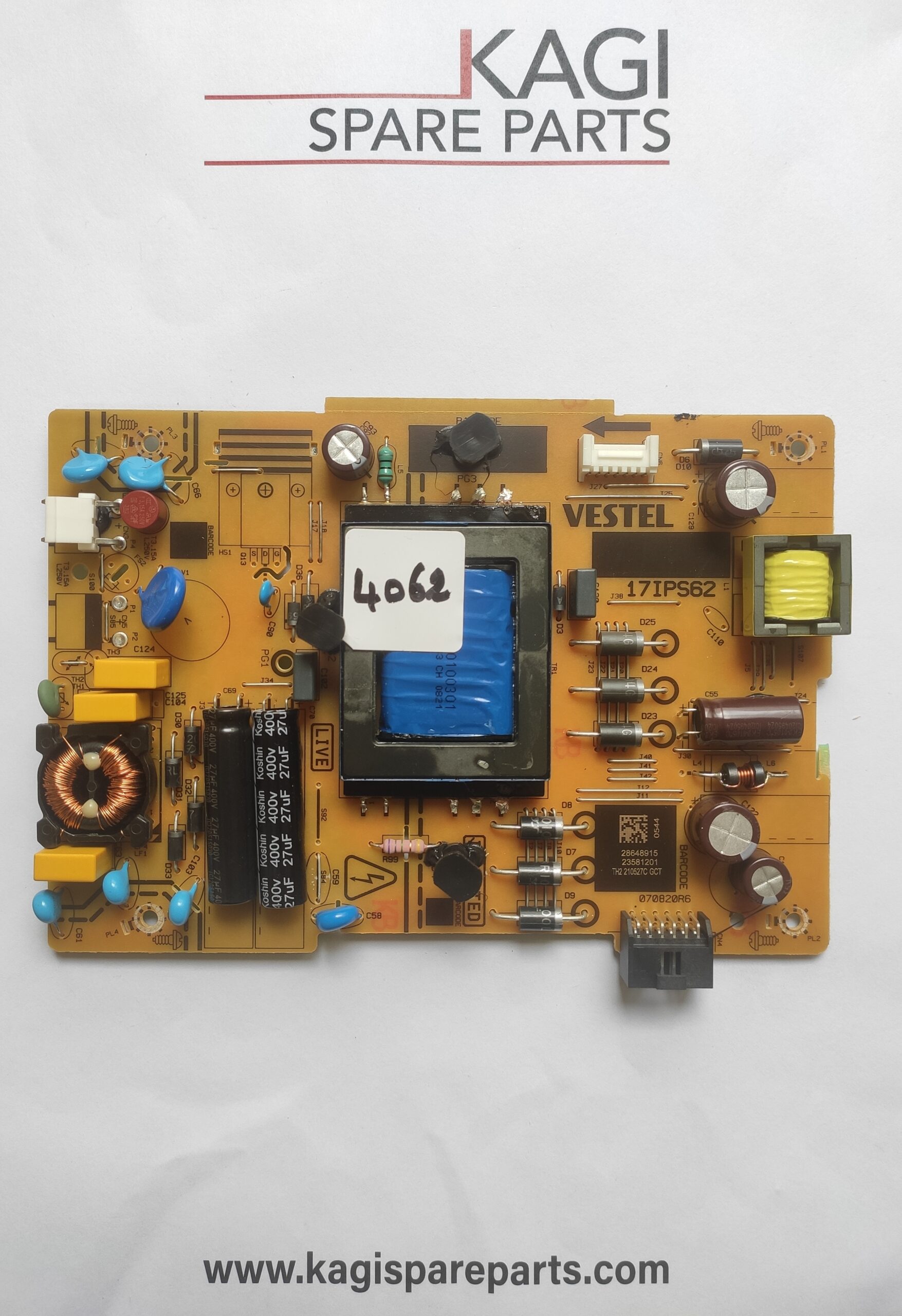 SCHEDA DI ALIMENTAZIONE VESTEL PER TV TOSHIBA 17IPS62 23581201 MOD 43LA3B63DA NUOVA ORIGINALE