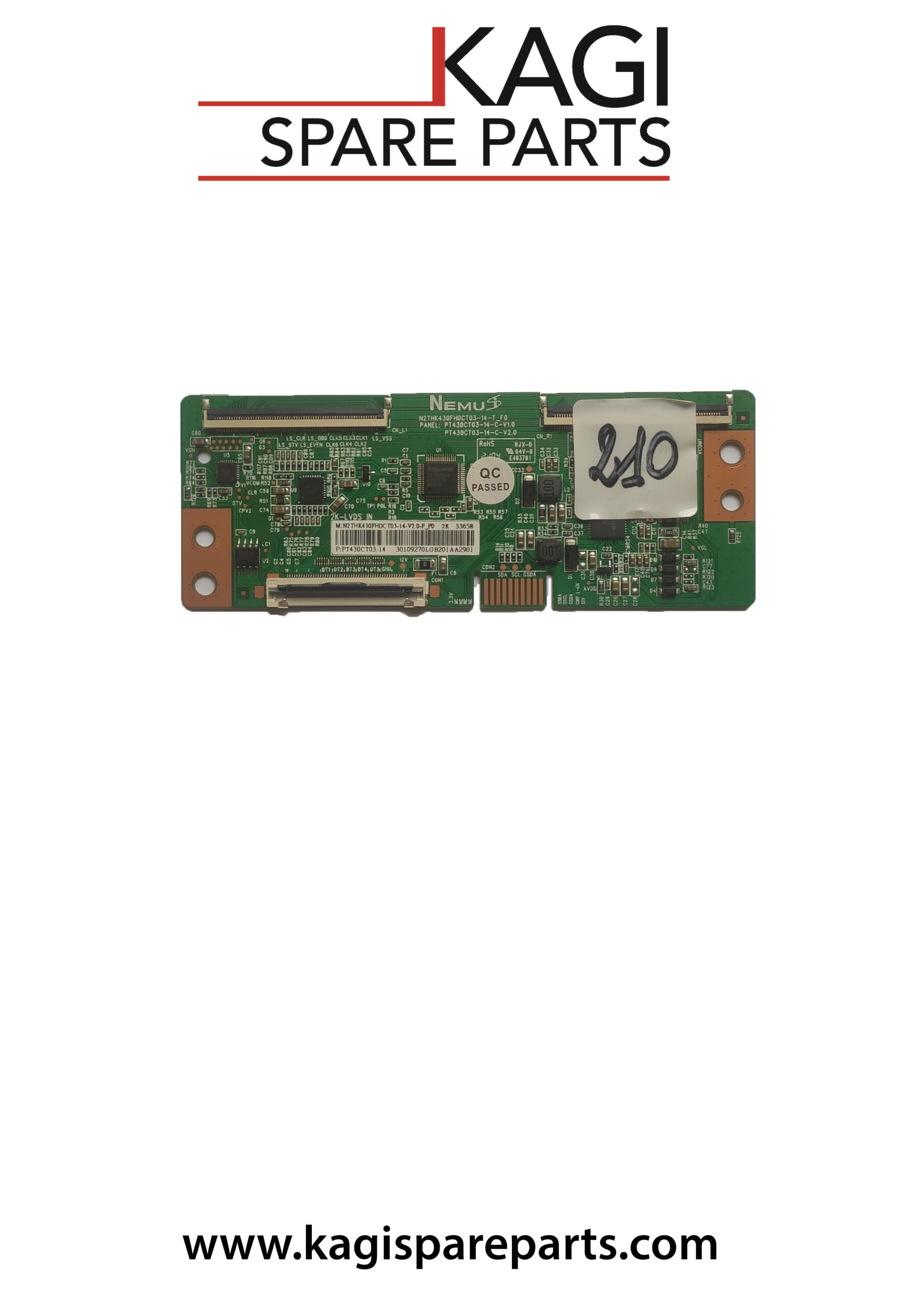 SCHEDA TCON N2THK430FHDCT03-14-T_F0 PT430CT03-14 NUOVA ORIGINALE