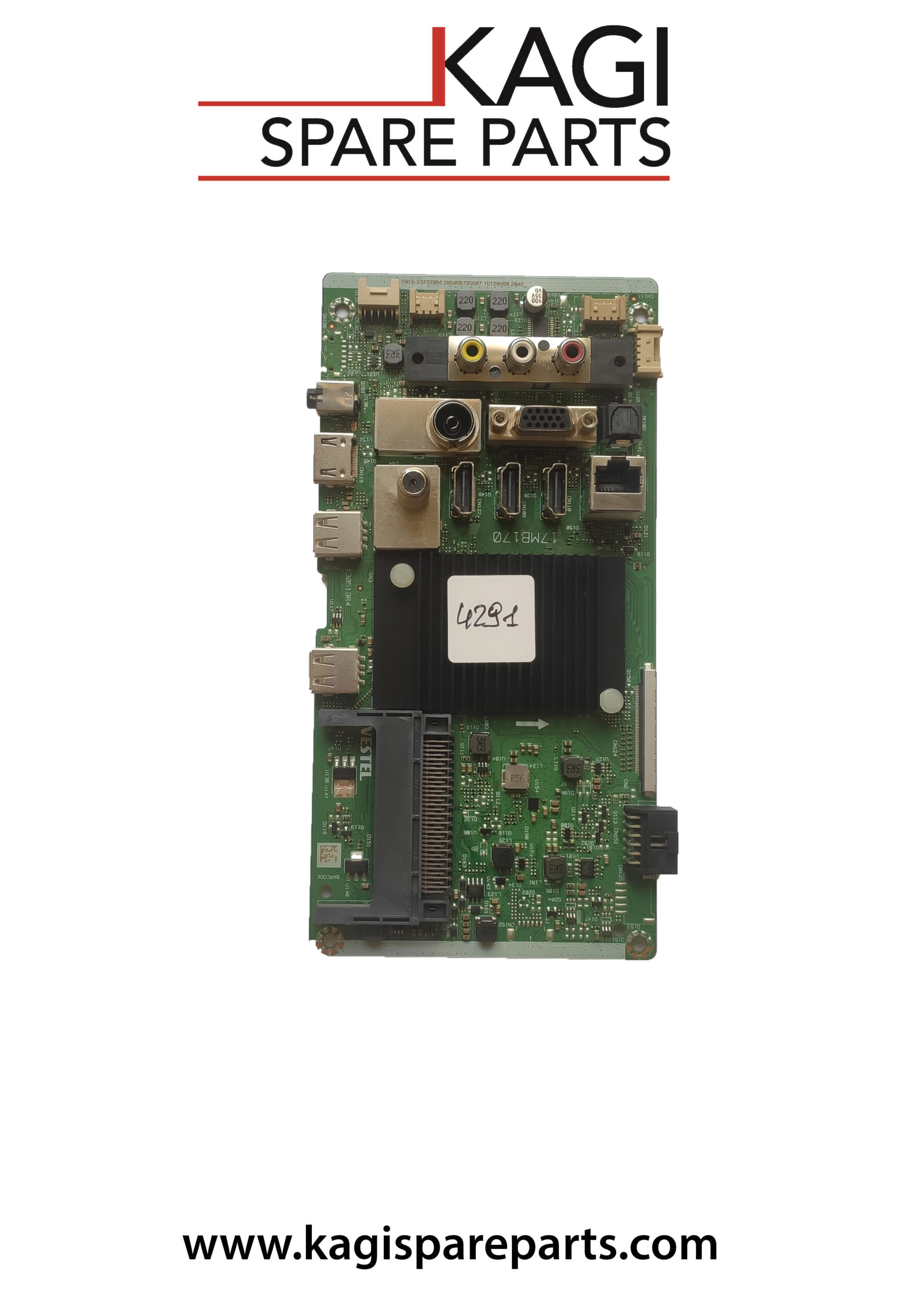 SCHEDA MAIN VESTEL PER TV TOSHIBA 23722985 17MB170 MOD 50UA2D63DA NUOVA ORIGINALE