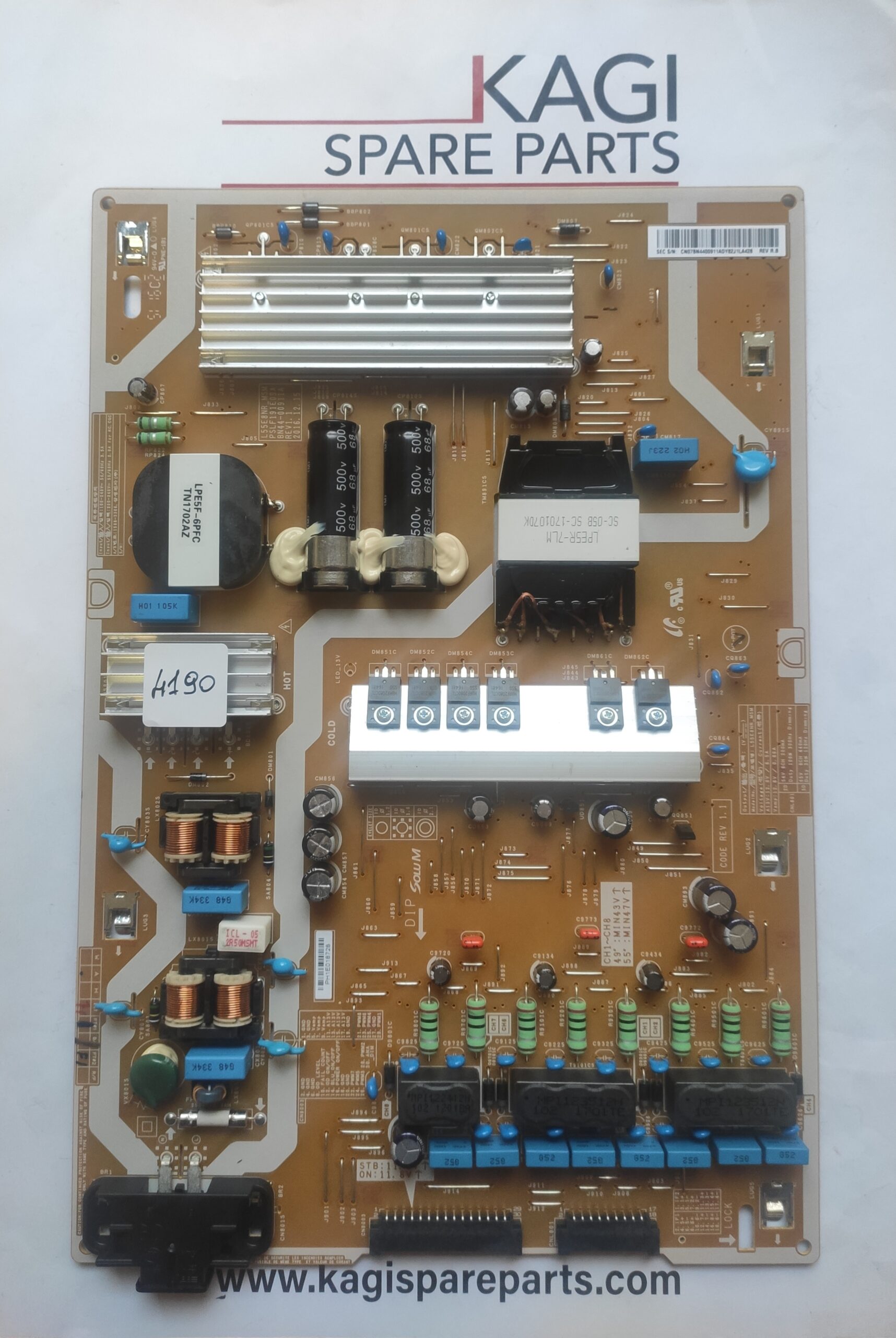SCHEDA ALIMENTAZIONE PER TV SAMSUNG BN44-00911A MOD UE55MU8000T NUOVA ...