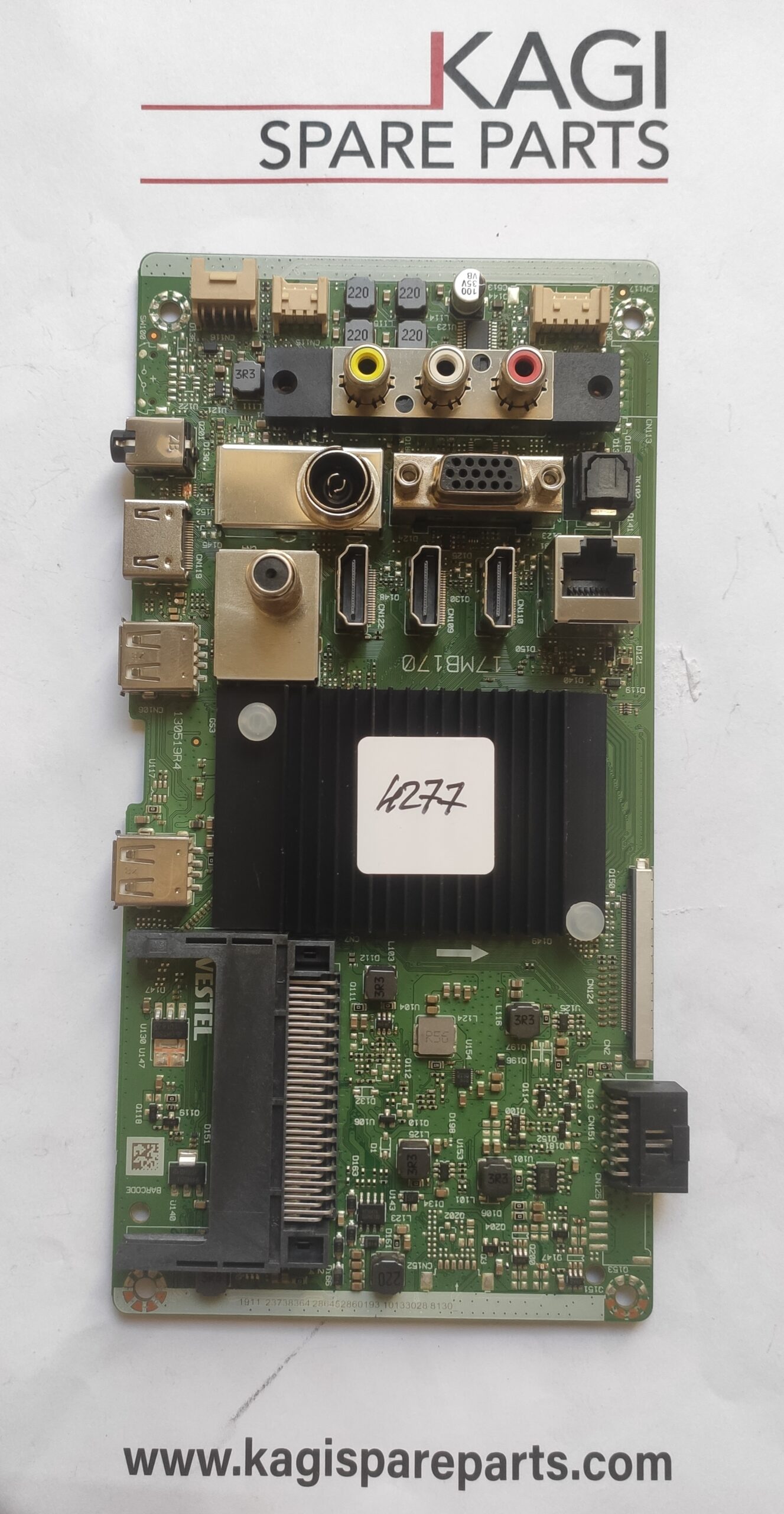 SCHEDA MAIN VESTEL PER TV HITACHI 17MB170 23738364 MOD 58HAK6157 NUOVA ORIGINALE
