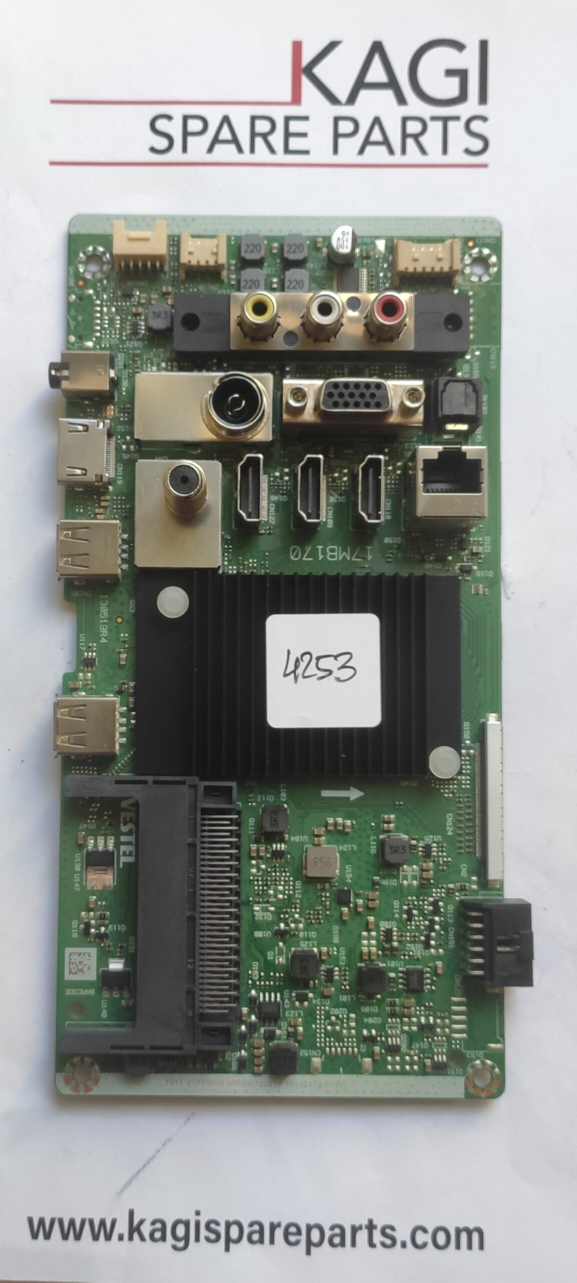 SCHEDA MAIN VESTEL PER HITACHI 17MB170 BARCODE 23729205 MOD 50HAK6157 NUOVA ORIGINALE