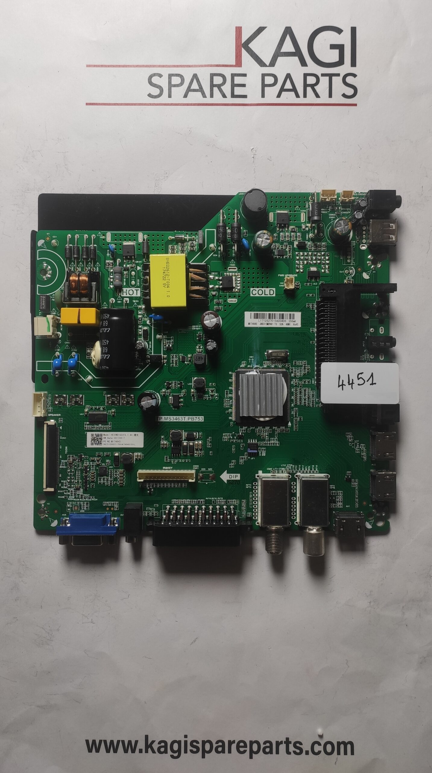 SCHEDA MAIN PER HISENSE TP.MS3463T.PB753 MOD H32N2100S NUOVA ORIGINALE