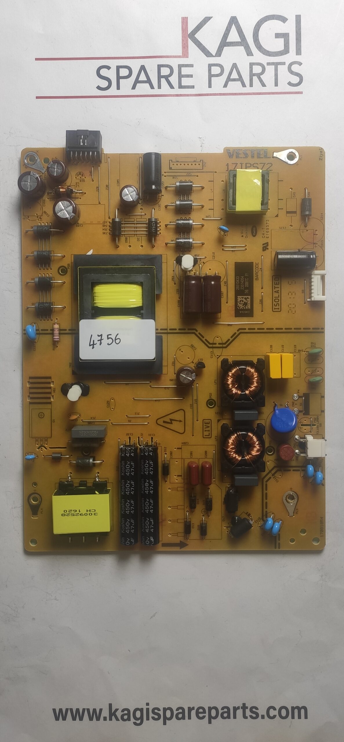 SCHEDA ALIMENTAZIONE PER TV TOSHIBA VESTEL 17IPS72 BARCODE 23514054 MOD 49UL2063DG NUOVA ORIGINALE