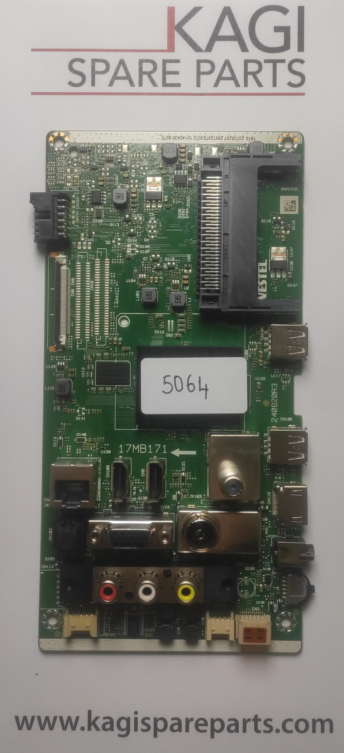 scheda main VESTEL 17MB171 BARCODE 23735297 mod 32LA3B63DAI/2 NUOVA ORIGINALE